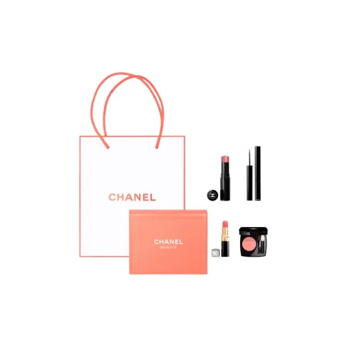 CHANEL Коралловый Набор теней для век помады и макияжа легко смешиваемый натуральный 4 штуки