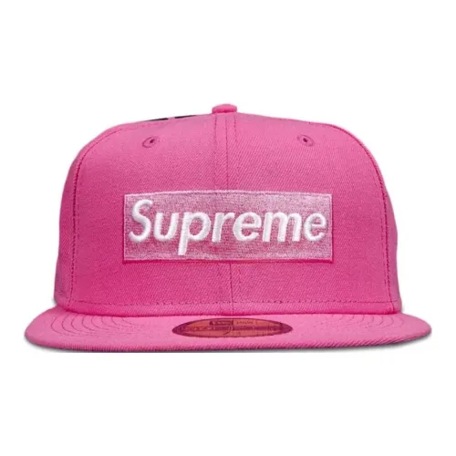 Supreme x New Era Полиэстер Кепки Мужские Розовые