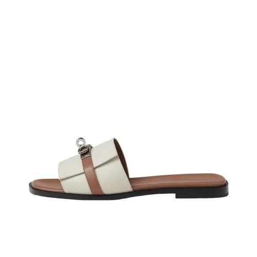 HERMES Giulia Слипоны Женские Бежевые