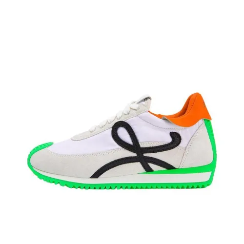 LOEWE Flow Runner Low Топ Повседневная обувь Мужская Белый Оранжевый Зеленый