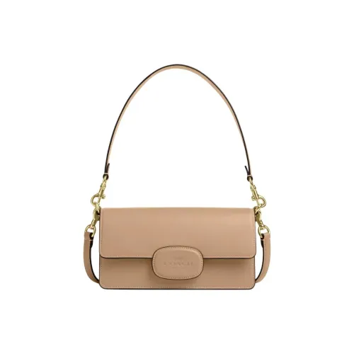 COACH Eliza Утонченный Телячья кожа Портативный Сумка через плечо Сумка через плечо Средний Женская Коричневый