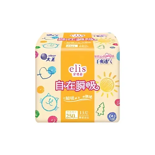 Elis Instant Self Primed Daily Use Гигиенические прокладки Dry Свежий Дышащий Не прилипающий 250 мм * 13 Штук Пачка