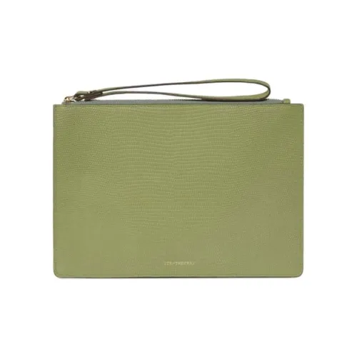 Strathberry Ящерица Тисненая кожа Одно плечо Через плечо Клатч Женские Оливково-зеленый