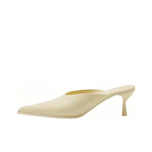 LOEWE Домашние тапочки 6 см Женские Бежевый