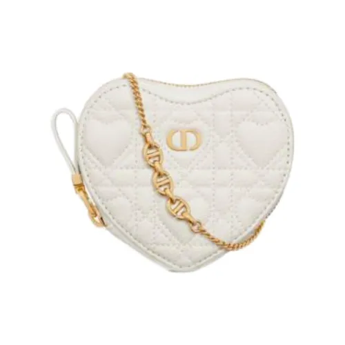 DIOR Caro Телячья кожа Ручная Сумка через плечо Женская Белая