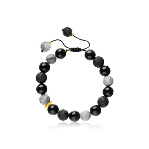 Cuz Strange Intention Ткань Цветная глазурь Сплав Вулканический камень Браслеты Унисекс