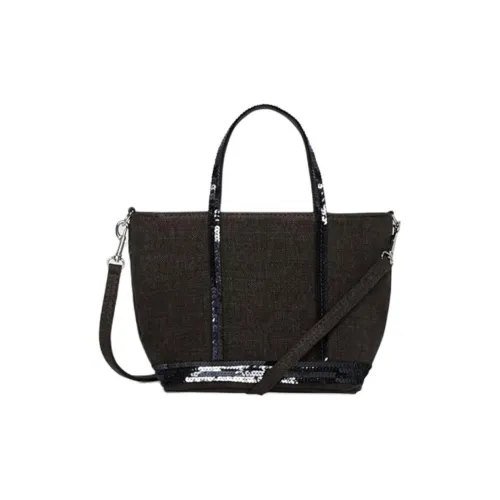 Vanessa Bruno Linen Bright Beads Tote Bag Shopping Bag Shoulder Bag Crossbody Bag Medium Women's Black