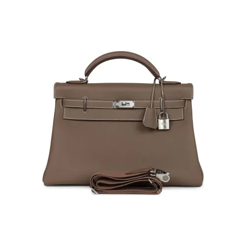 HERMES Сумка через плечо Togo из коровьей кожи мужская сумка цвет слоново-серый 18 этуп