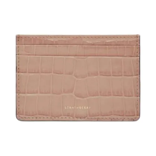 Strathberry Телячья кожа Держатель для карт Женские Пионовый Розовый