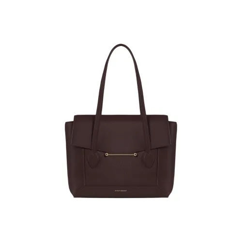 Strathberry Телячья кожа с текстурой Тоут Сумка Сумка для покупок Сумка Женская Коричневая