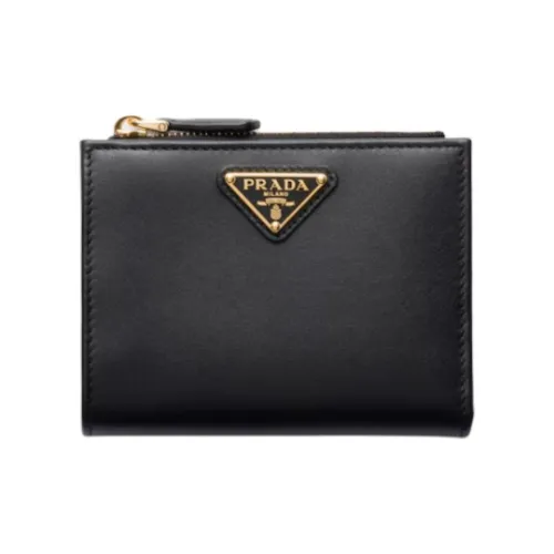 PRADA Кожа Кошелек Маленький Женский Черный