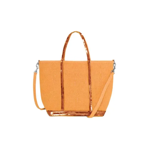 Vanessa Bruno Linen Bright Beads Tote Bag Shopping Bag Women's Brown