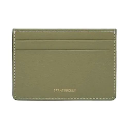 Strathberry Телячья кожа Держатель для карт Женский Фисташковый