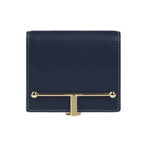 Strathberry Гладкая Телячья Кожа Кошелек Женский Морской Синий