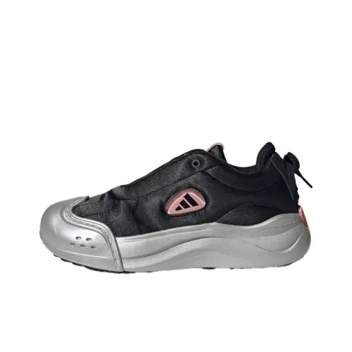 Adidas Slip Resistant Abrasion Resistant Низкий Топ Casual Женский Черный Серебряный