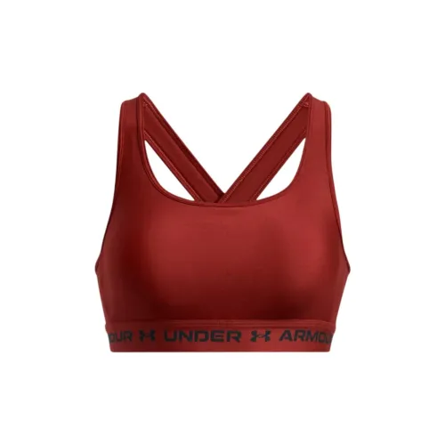 Under Armour Crossback Земля Апельсин Женские Бюстгальтеры