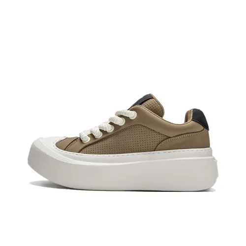 NAUTICA Круглый носок Кружево Вверх Противоскользящий Устойчивый к истиранию Низкий топ Повседневная обувь Мужская Хаки