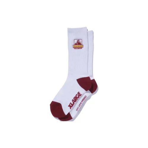 XLARGE 1 шт Белый Унисекс MID Носки до икры