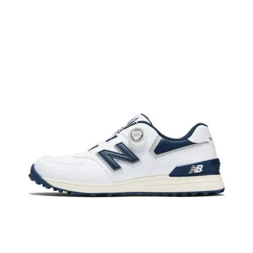 New Balance NB 574 Обувь для гольфа Низкий Топ Белый/Морской Синий Унисекс