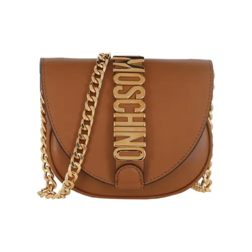 MOSCHINO Сумка через плечо из кожи сумка на плечо женская коричневая