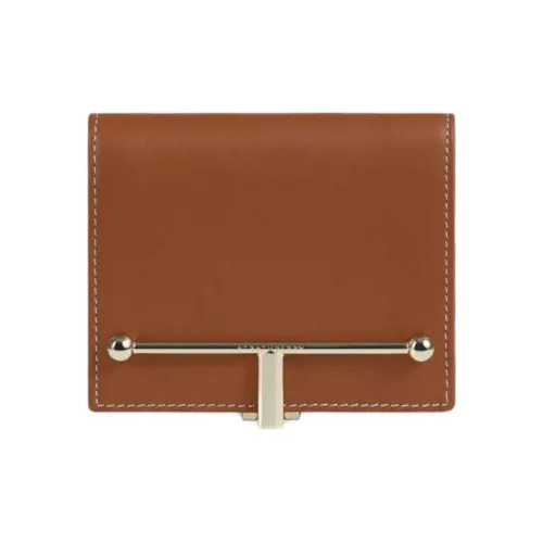 Strathberry Гладкая Телячья Кожа Кошелек Женские Каштановый