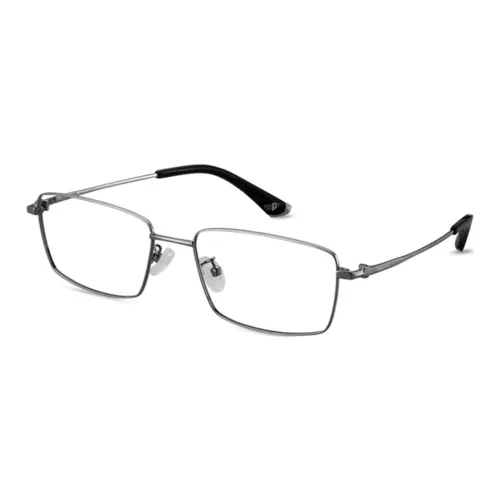 Police Пластиковая оправа Нержавеющая сталь β-титан Прямоугольная оправа для очков VPLN46K Унисекс Серебряный