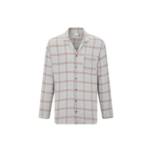 Calvin Klein Пижамный топ Мужской Серый Клетка