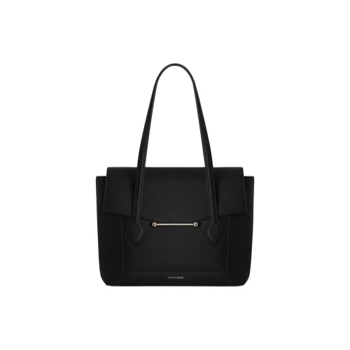 Strathberry Телячья кожа с текстурой Тоут Сумка Сумка для покупок Сумка Женская Черная