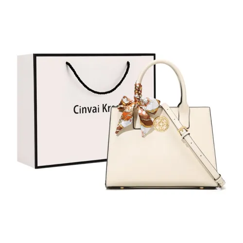 CinvaiKrose Сумка из синтетической кожи сумка через плечо сумка на плечо средний размер женский кремово-белый