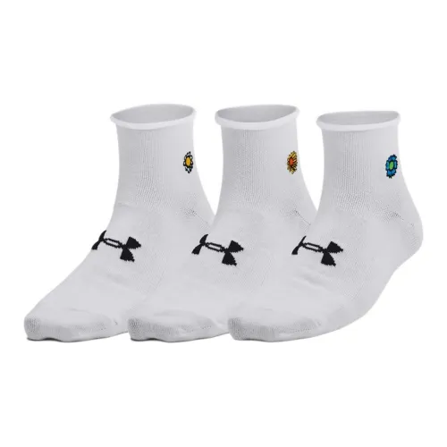 Under Armour 3 шт Белые Женские Носки MID до икры