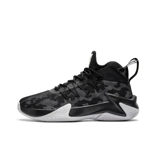 QIAODAN Broken Shadow 1,0 Баскетбольные кроссовки Низкий топ Черный Золотой Мужской