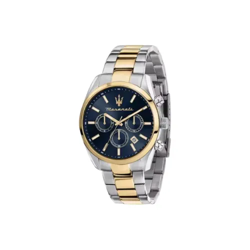 Maserati Heartstring Collection Кварцевые Мужские Часы Металлический Ремешок 43 мм Синий Циферблат