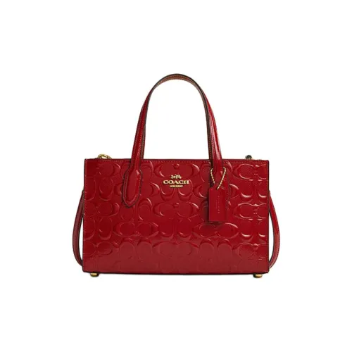 COACH Nina Кожа Тоут Сумка Сумка для покупок Сумка среднего размера Женская Красная