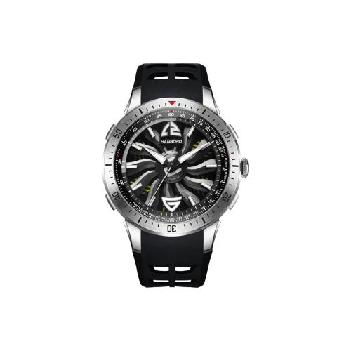 HANBORO Механические Мужские Часы с Человеческим Механизмом и Циферблатом