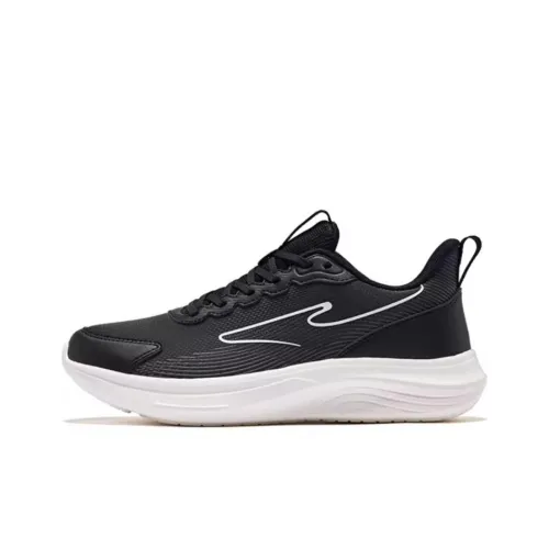 Erke Yunyi Resistant Breathable Lightweight Low-Top Casual Running Sneakers Women's Jet Black