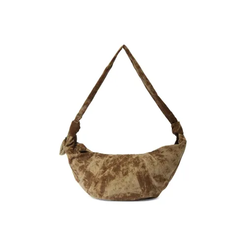 Lemaire Croissant Series Хлопок Сумка через плечо Сумка на плечо Большая Женская ACID Промытый Бронза
