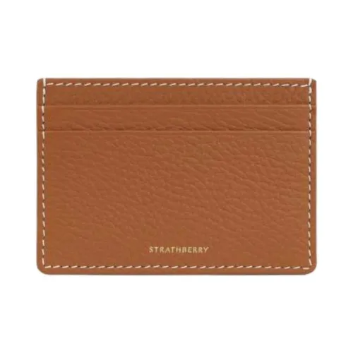Strathberry Телячья кожа Держатель для карт Женские Коричневый