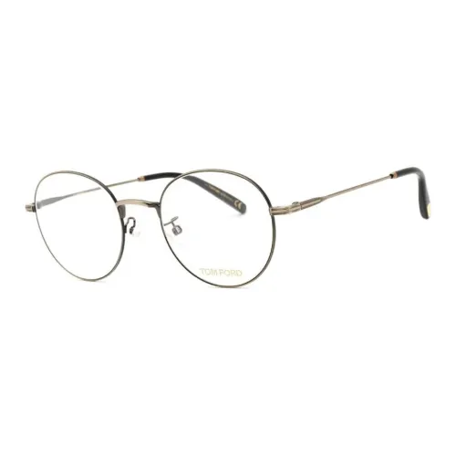 TOM FORD Нержавеющая сталь Металл Овал Оправы для очков Мужской Черный