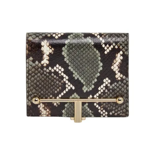 Strathberry Телячья кожа Кошелек Женские Серый Зеленый