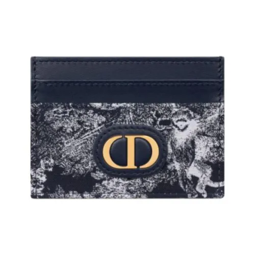 DIOR 30 Montaigne Жаккард Держатель для карт Женские Синий