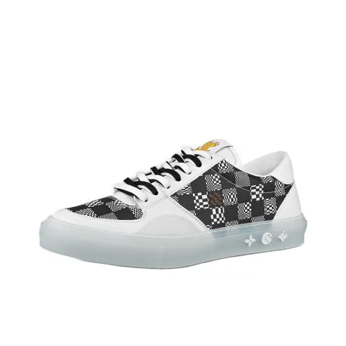 LOUIS VUITTON Ollie Low Топ Стильные Скейтбординги Мужской Белый Черный