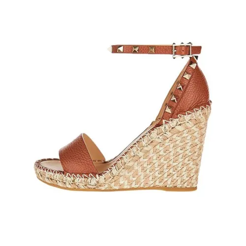 Valentino Rockstud One Ремешок Сандалии Женские Коричневый