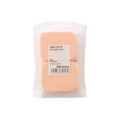 MUJI Оригинальная губка розовая легко наносится 4 штуки сумка