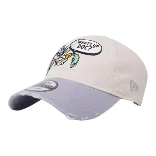 New Era Хлопковые кепки унисекс молочно-белые