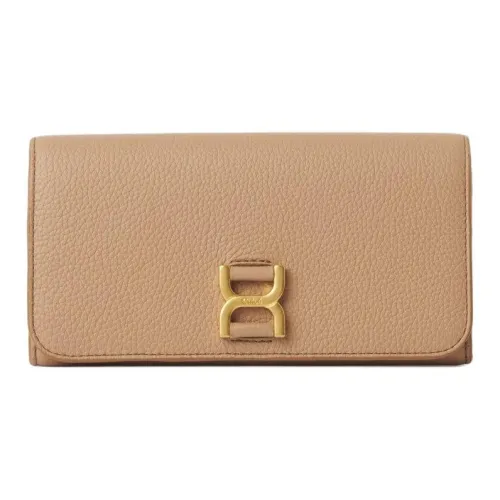 Chloe Marcie Телячья кожа с рельефным узором Кошелек Женские CAMEL