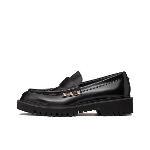 Valentino Rockstud Лоферы Женские Черные