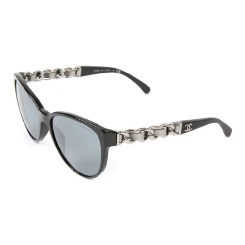 CHANEL Ацетат Нерегулярная форма Солнцезащитные очки Женские Черный