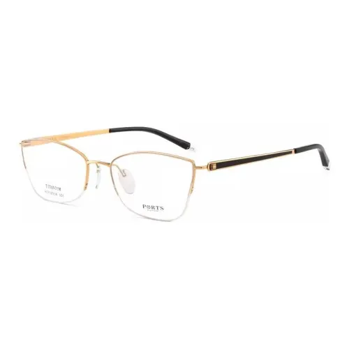 PORTS Титан Бабочка Оправы для очков Женские Золото