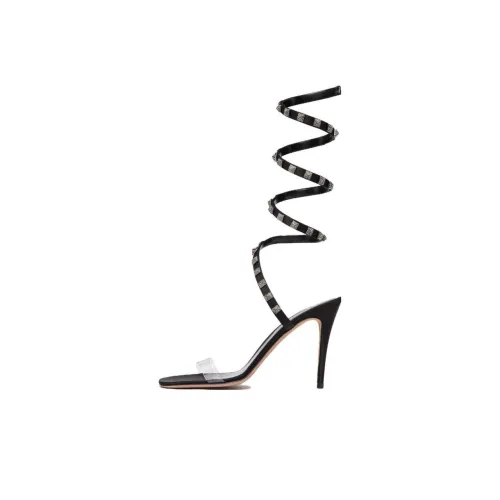 Valentino Rockstud One Ремешок Сандалии 10 см Женские Черные