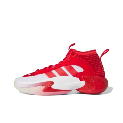 Adidas Exhibit Select Амортизаторы Shock Absorbers Противоскользящие Устойчивые к истиранию MID Топ Баскетбольные кроссовки Женские Красный Белый